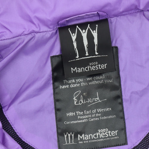 Manchester 2002 Commonwealth Games Men’s Purple Black Hooded Windbreaker Jacket Size S