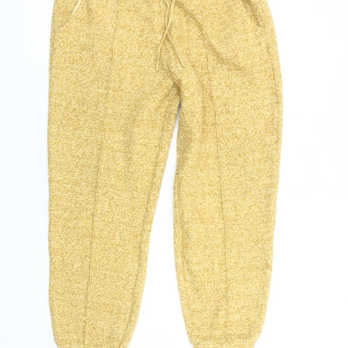 Next Womens Yellow Jogger Trousers Size 12 Regular Fit Polyester