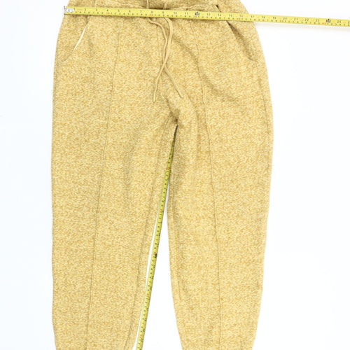 Next Womens Yellow Jogger Trousers Size 12 Regular Fit Polyester