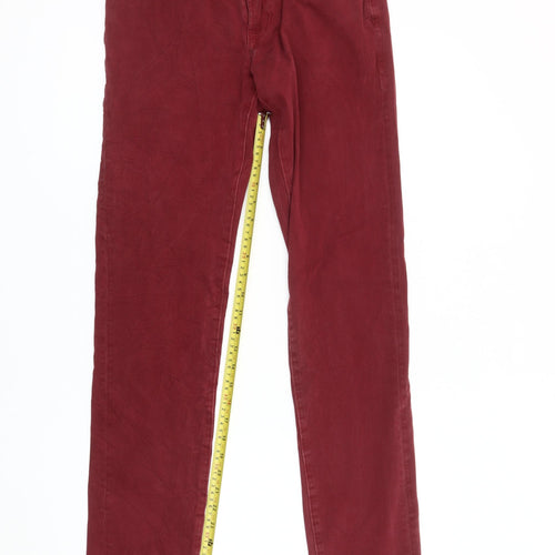 Uniqlo Men’s Red Skinny Jeans Size 28 Slim Fit Cotton Blend