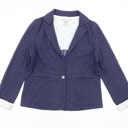 Dickins & Jones Women’s Blue Blazer Jacket Size 10 Single Breasted