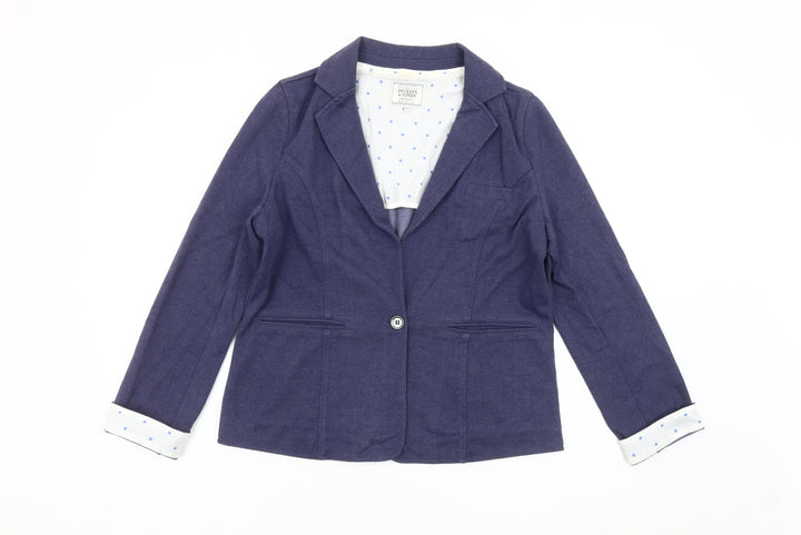 Dickins & Jones Women’s Blue Blazer Jacket Size 10 Single Breasted