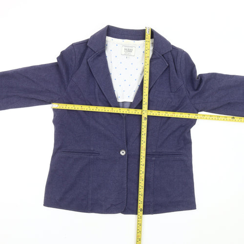 Dickins & Jones Women’s Blue Blazer Jacket Size 10 Single Breasted