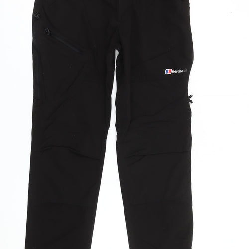 Berghaus Men’s Black Softshell Walking Trousers Size M 32in Leg
