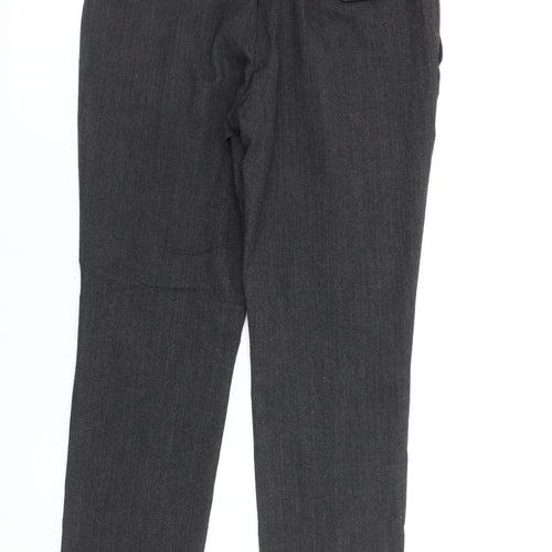 Next Signature Men's Grey Wool Blend Dress Pants 32S Slim Fit