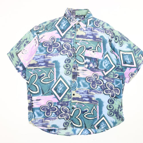 Gin Tonic Men’s Multicoloured L Retro Hawaiian Button-Up Shirt