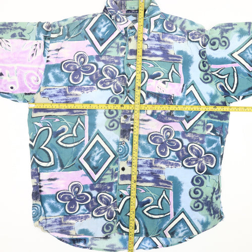 Gin Tonic Men’s Multicoloured L Retro Hawaiian Button-Up Shirt