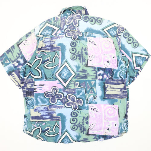 Gin Tonic Men’s Multicoloured L Retro Hawaiian Button-Up Shirt