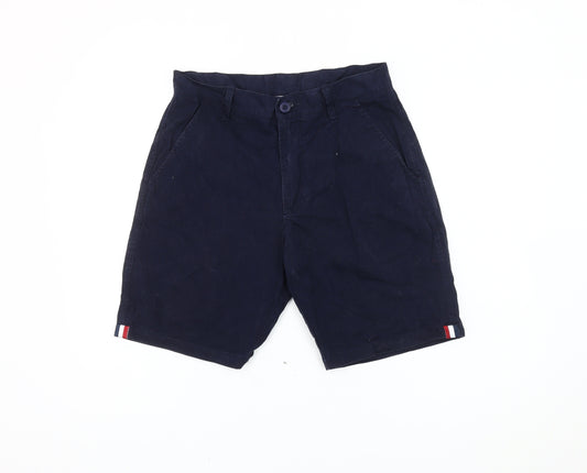 Nicce London Mens Blue Chino Shorts Size S Cotton Casual