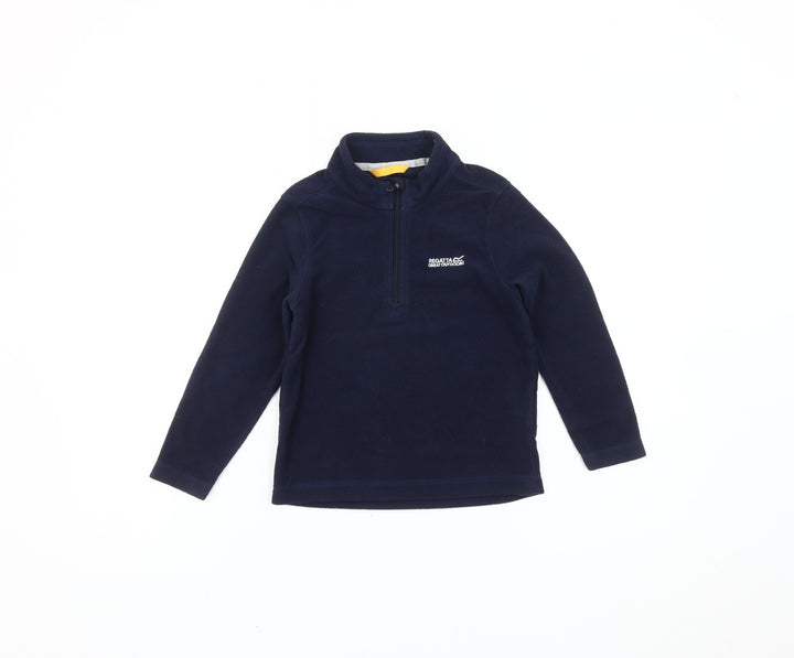 Regatta Boys Blue 5-6 Yrs Fleece 1/4 Zip Sweatshirt Outdoor Hiking Top