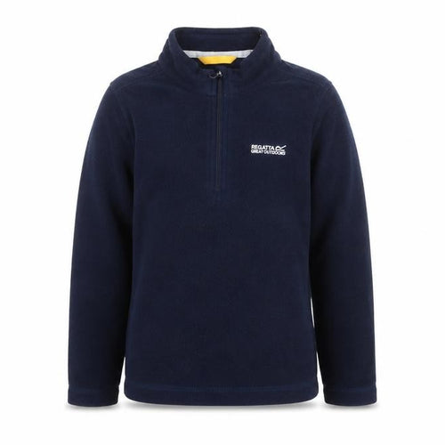 Regatta Boys Blue 5-6 Yrs Fleece 1/4 Zip Sweatshirt Outdoor Hiking Top