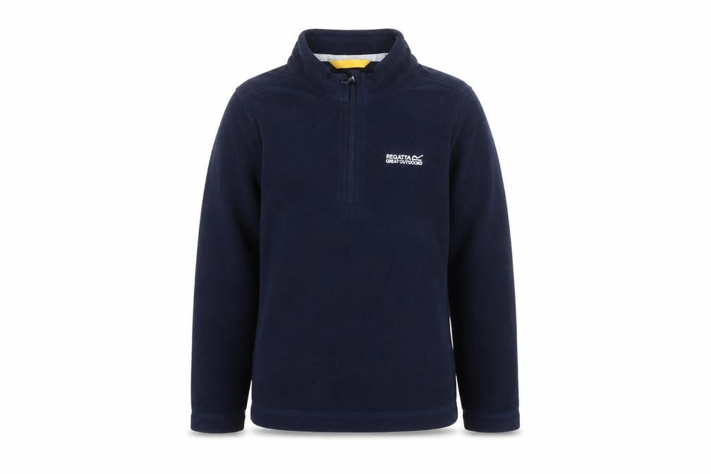 Regatta Boys Blue 5-6 Yrs Fleece 1/4 Zip Sweatshirt Outdoor Hiking Top