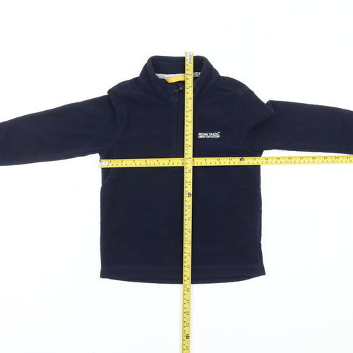 Regatta Boys Blue 5-6 Yrs Fleece 1/4 Zip Sweatshirt Outdoor Hiking Top