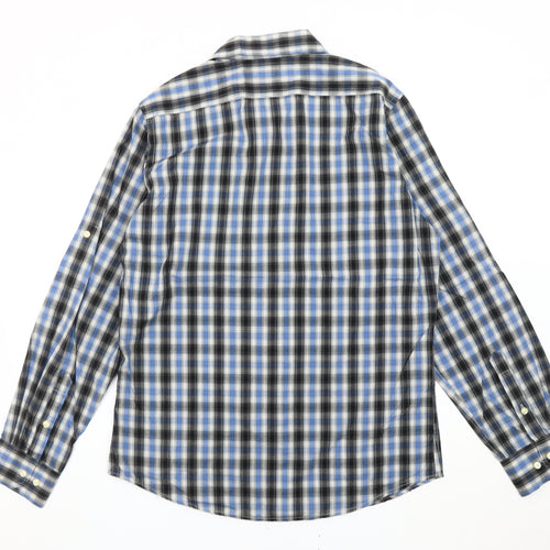 Beverly Hills Polo Club Men’s Blue Checked Long Sleeve Shirt L