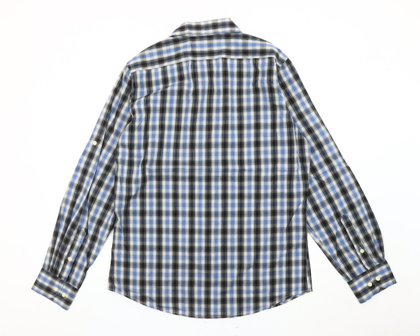Beverly Hills Polo Club Men’s Blue Checked Long Sleeve Shirt L
