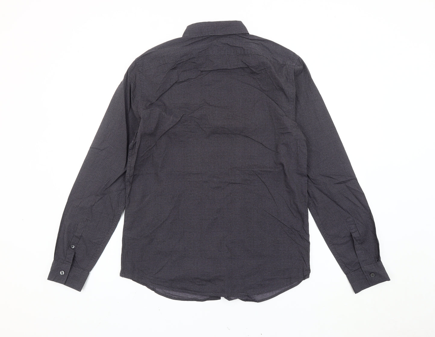 Gap Men's Grey Slim Fit Cotton Long Sleeve Button-Up Shirt Size S