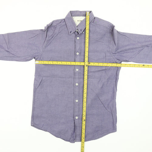 Ben Sherman Men’s Purple Button-Down Shirt Size S Cotton Long Sleeve