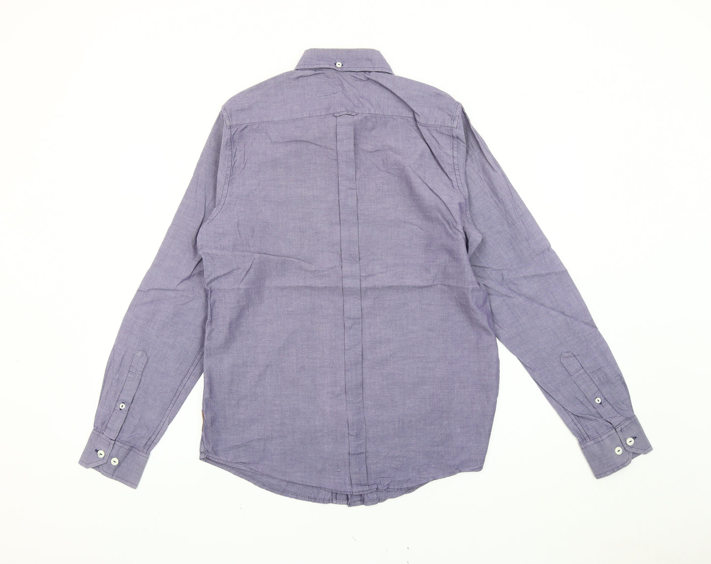Ben Sherman Men’s Purple Button-Down Shirt Size S Cotton Long Sleeve