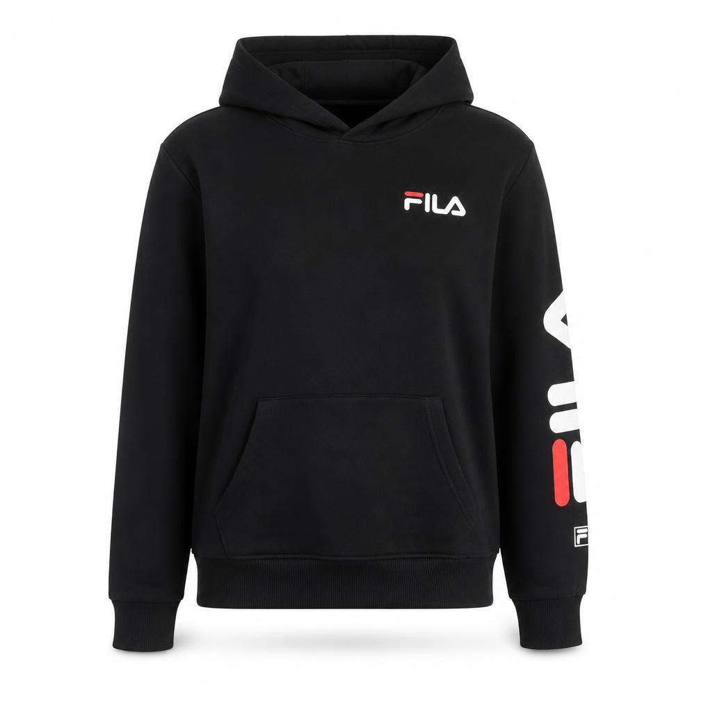 Fila Women’s Black Pullover Hoodie Size 12 Logo Sportswear