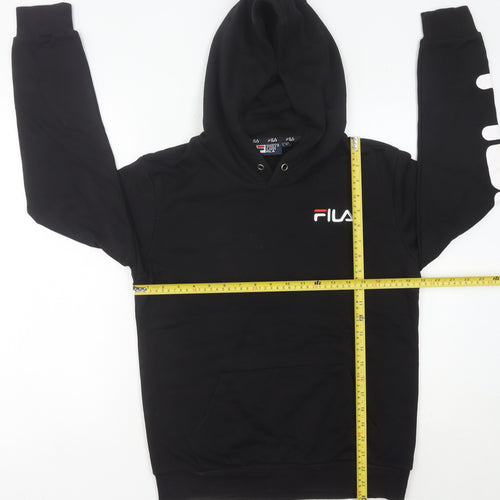 Fila Women’s Black Pullover Hoodie Size 12 Logo Sportswear