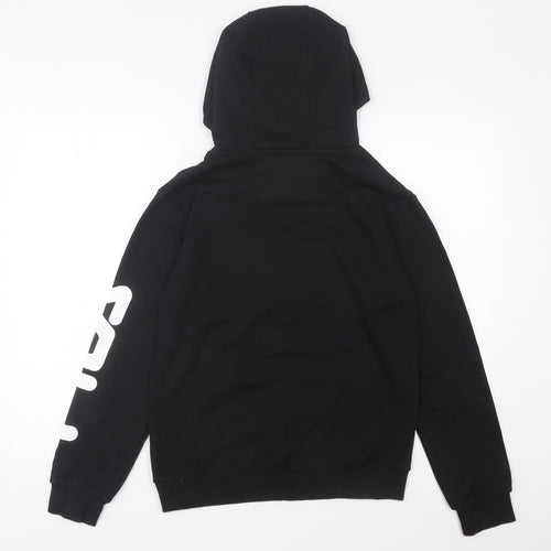 Fila Women’s Black Pullover Hoodie Size 12 Logo Sportswear