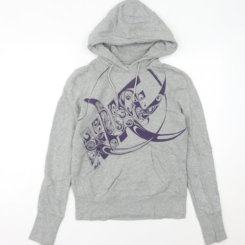 Nike Womens Grey Hoodie Size 8 Cotton Pullover Sportswear