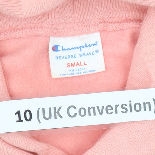 Champion Womens Pink Pullover Hoodie Size 10 UK Regular Fit