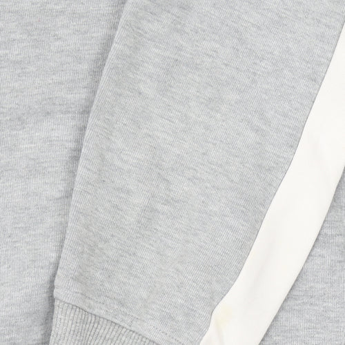 Skechers Womens Grey Hoodie Size 8 Pullover Logo Hooded Sweatshirt