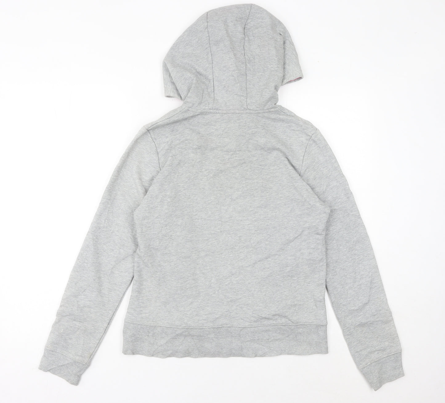 Kappa Womens Grey Pink Pullover Hoodie Size 12 UK Cotton Blend