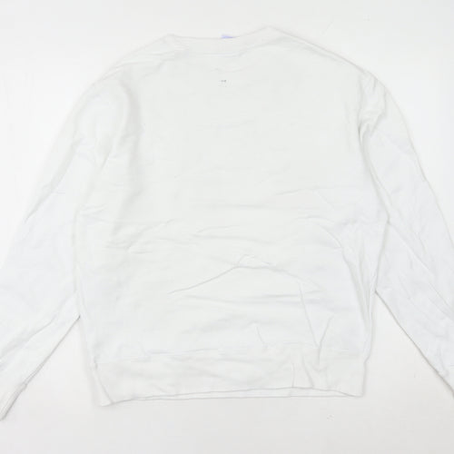 Champion Women’s White Small Sweatshirt Crew Neck Athletic Logo