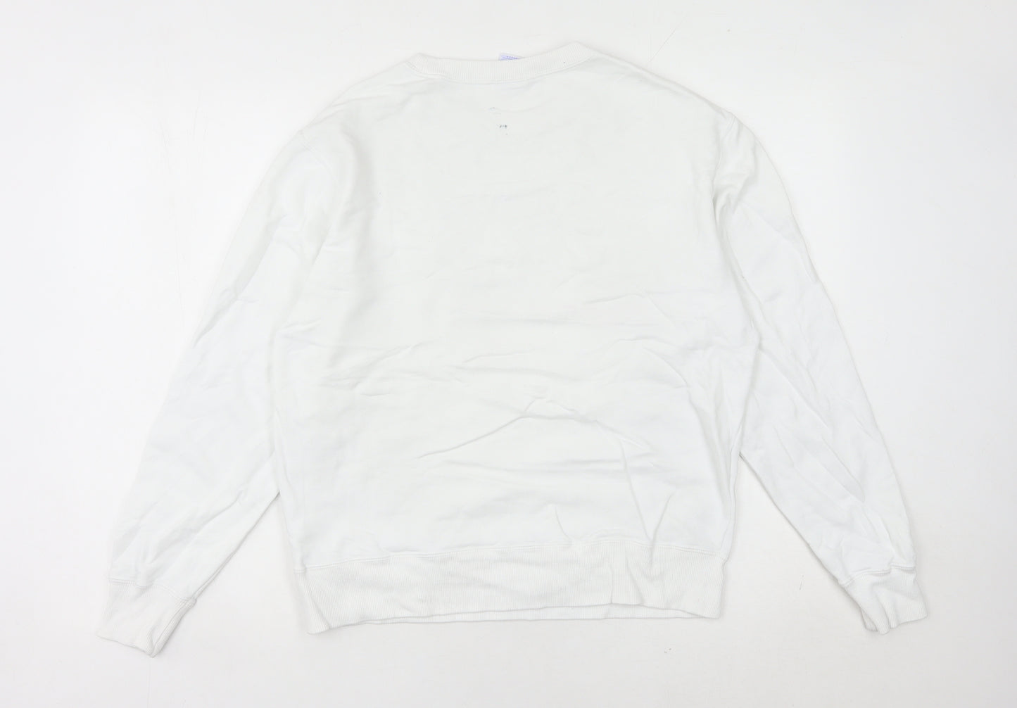 Champion Women’s White Small Sweatshirt Crew Neck Athletic Logo