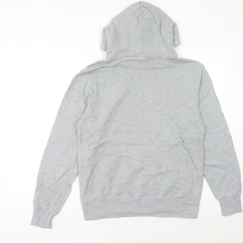 Champion Unisex Grey Pullover Hoodie Large Logo Athletic Sweatshirt