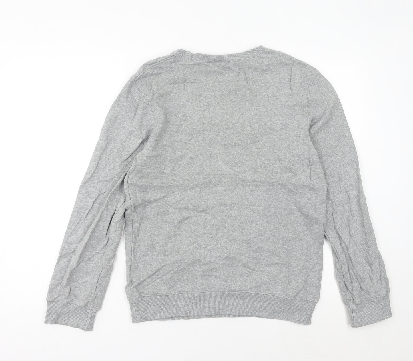 Champion Womens Grey Pullover Sweatshirt L Logo Athletic Casual