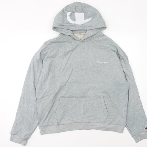 Champion Women’s Grey Pullover Hoodie Size 20 Logo Print