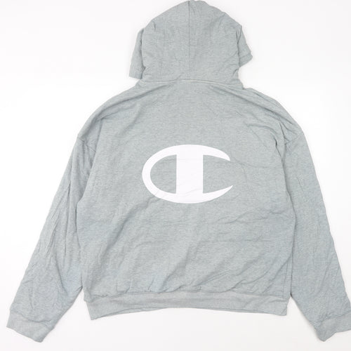 Champion Women’s Grey Pullover Hoodie Size 20 Logo Print