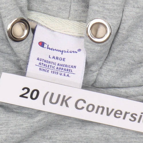 Champion Women’s Grey Pullover Hoodie Size 20 Logo Print