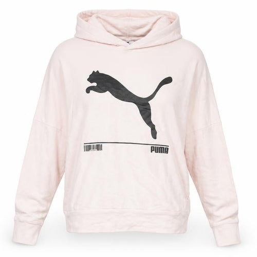 Puma Womens Pink Hoodie UK 10 Pullover Logo Sportswear
