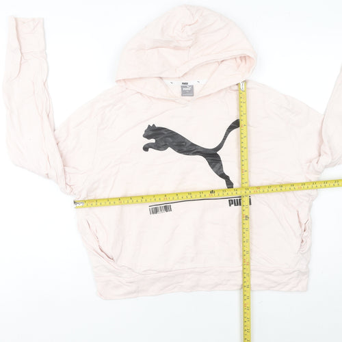 Puma Womens Pink Hoodie UK 10 Pullover Logo Sportswear