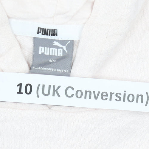 Puma Womens Pink Hoodie UK 10 Pullover Logo Sportswear