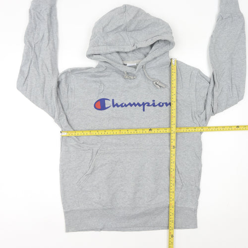 Champion Womens Grey Hoodie Size 14 Pullover Logo Sportswear