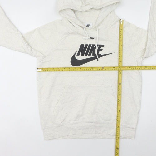 Nike Womens Ivory Pullover Hoodie Size 8 Regular Fit with Logo