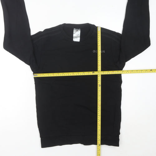 Adidas Womens Black Sweatshirt UK 10 Regular Fit Crew Neck