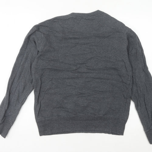 Champion Unisex Adults Grey M Pullover Sweatshirt Crew Neck Logo