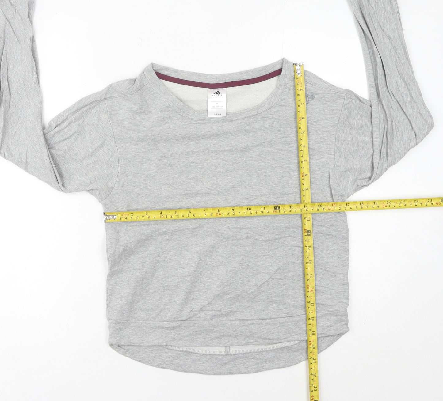 Adidas Women’s Grey Sweatshirt Size 10 UK Long Sleeve Crew Neck Sports Top
