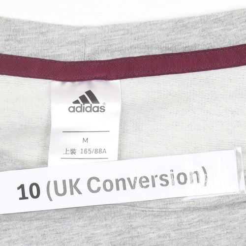 Adidas Women’s Grey Sweatshirt Size 10 UK Long Sleeve Crew Neck Sports Top