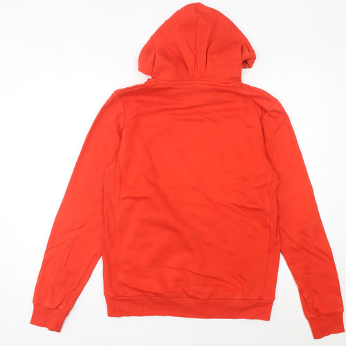 Adidas Women’s Red Hoodie Size 14 Pullover Cotton Blend Logo