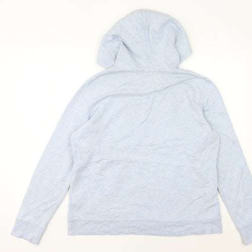 GAP Women’s Blue Pullover Hoodie L Logo Cotton Blend Casual