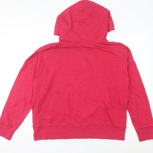 GAP Women’s Pink Pullover Hoodie S Cotton Blend Logo Print