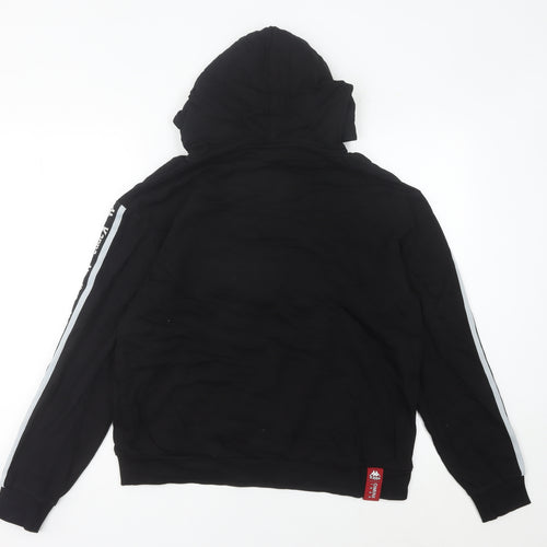 Kappa Womens Black Hoodie Size 10 Lace Up Logo Sportswear