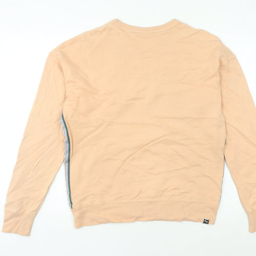 Puma Womens Beige Sweatshirt Size 12 UK Cotton Blend Crew Neck